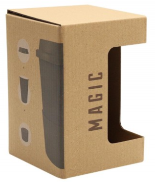 Коробка для кружки Magic с окном, коричневый