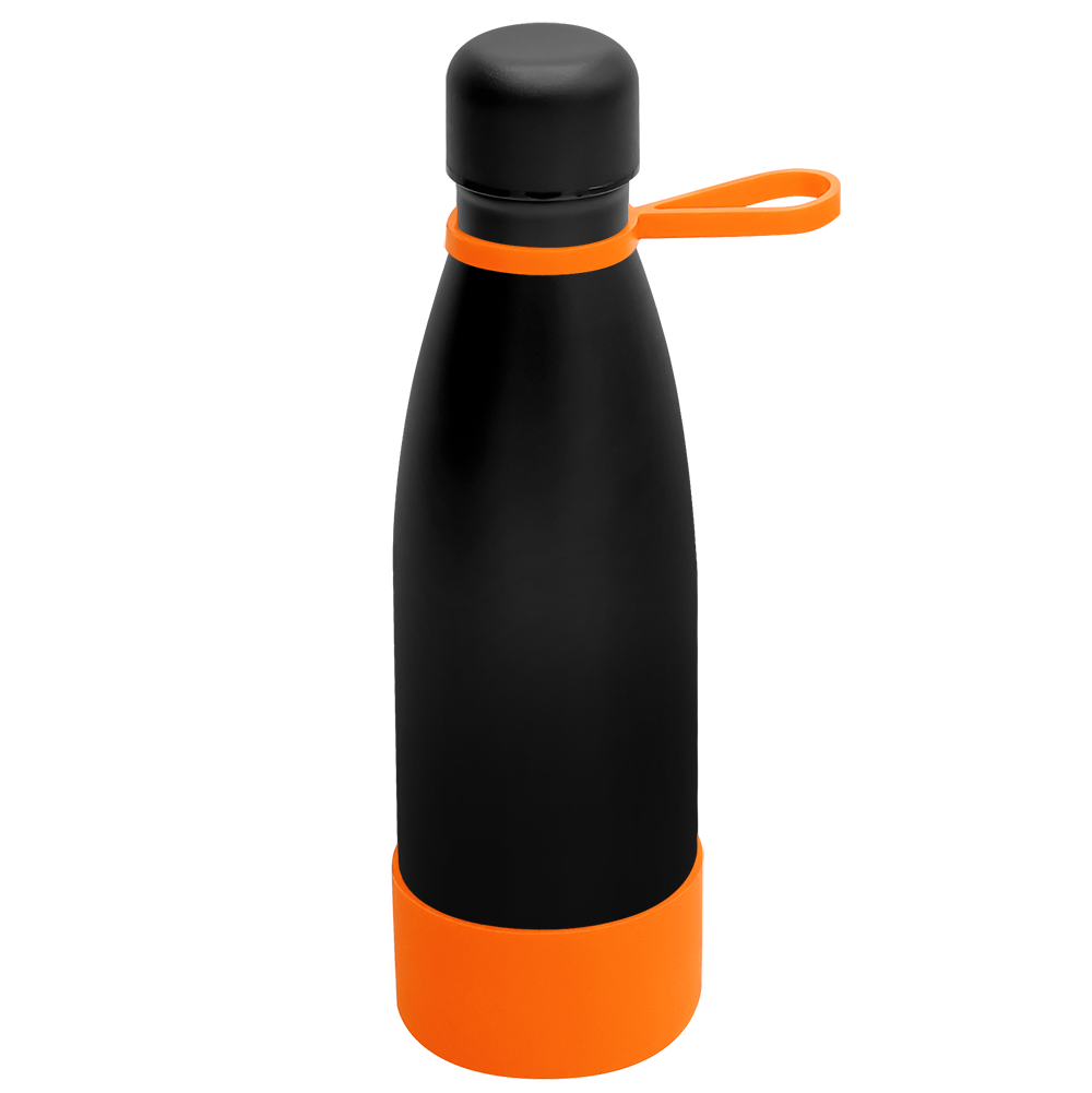 Термобутылка герметичная вакуумная Olivia To Go, чёрный/оранжевый