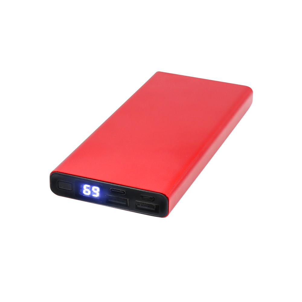 Внешний аккумулятор H?ginn в металлическом корпусе, 10000mAh, красный.