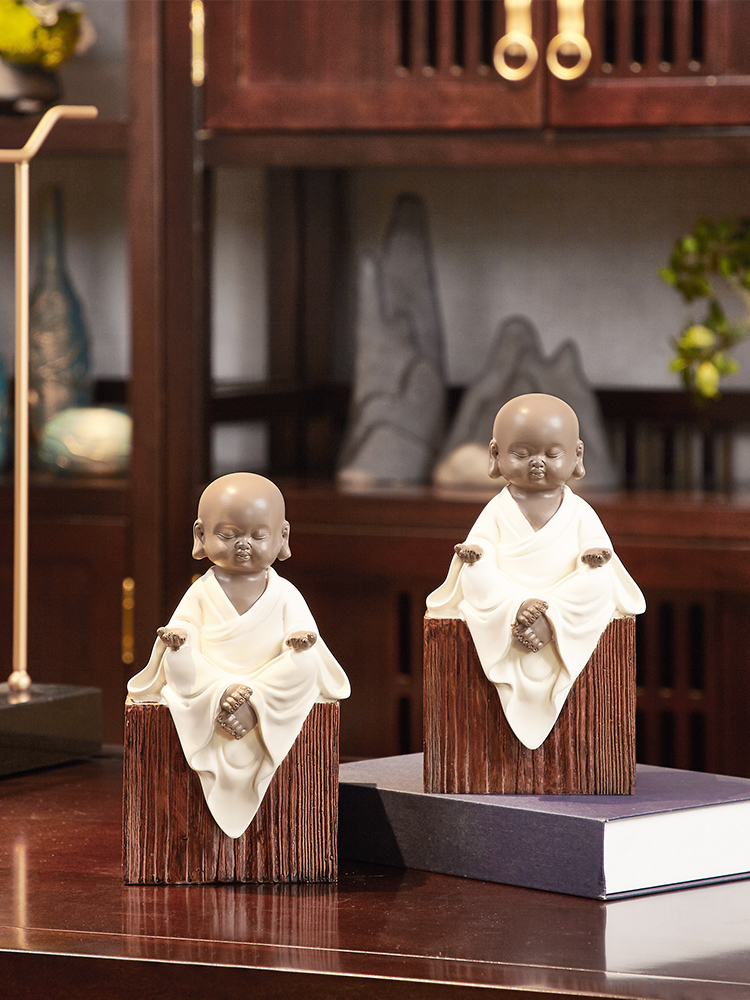 Набор статуэток &amp;quot;Маленькие монахи&amp;quot;, подставка для книг