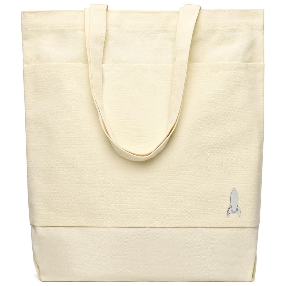 Сумка для покупок JETTA 325 г/м? с шильдом - ракета, натуральный