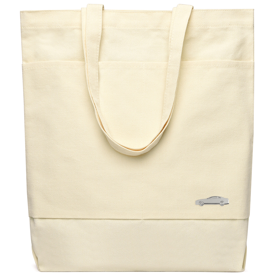 Сумка для покупок JETTA 325 г/м? с шильдом - машина, натуральный
