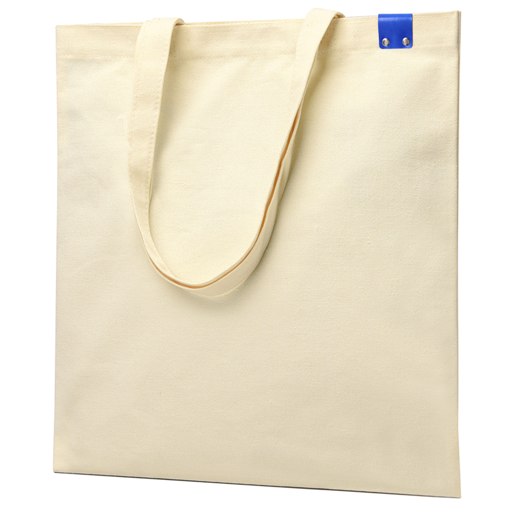 Сумка для покупок IVORY 325 г/м? с PU нашивкой, синий