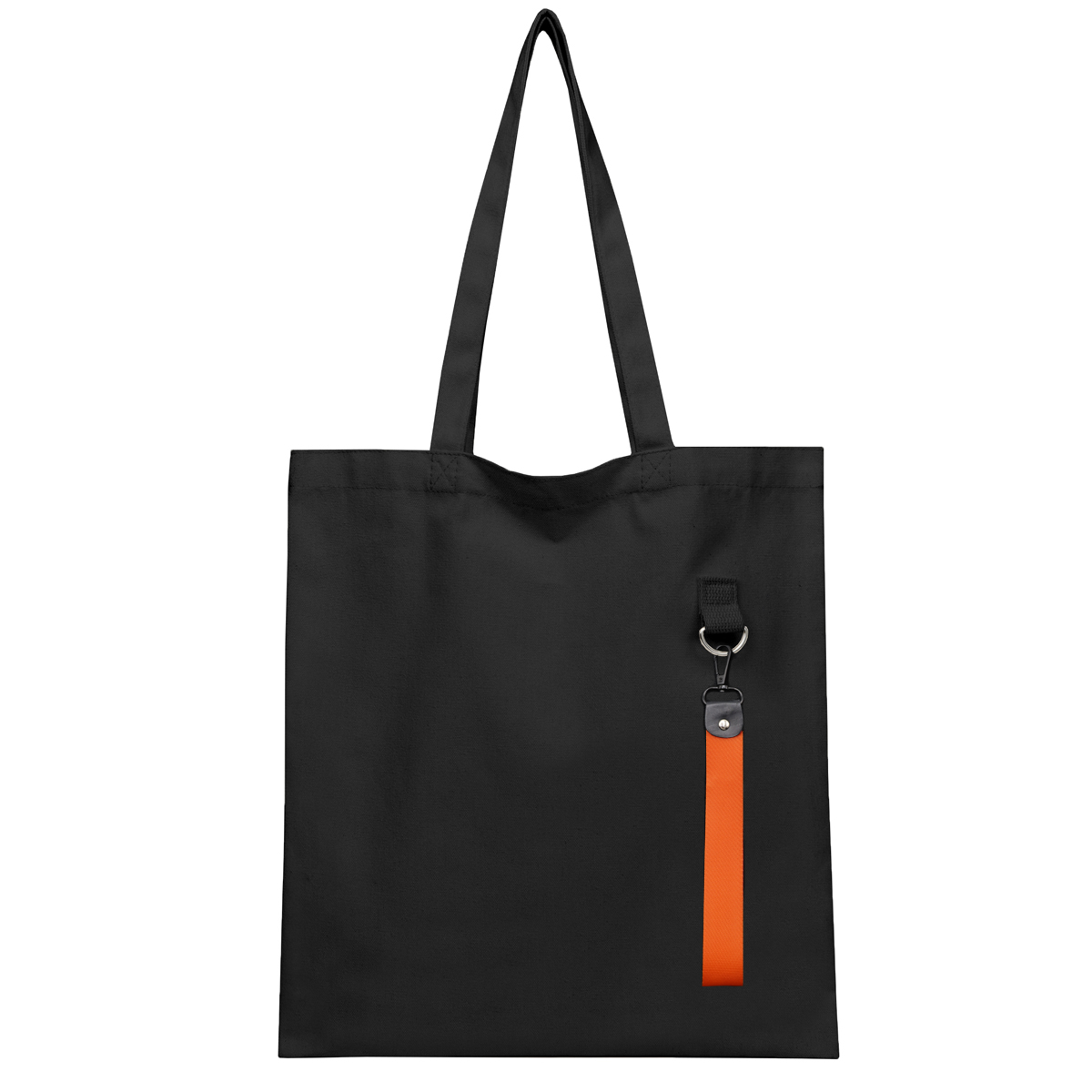 Сумка для покупок LUMISSA 325 г/м? с ремувкой, чёрный/оранжевый