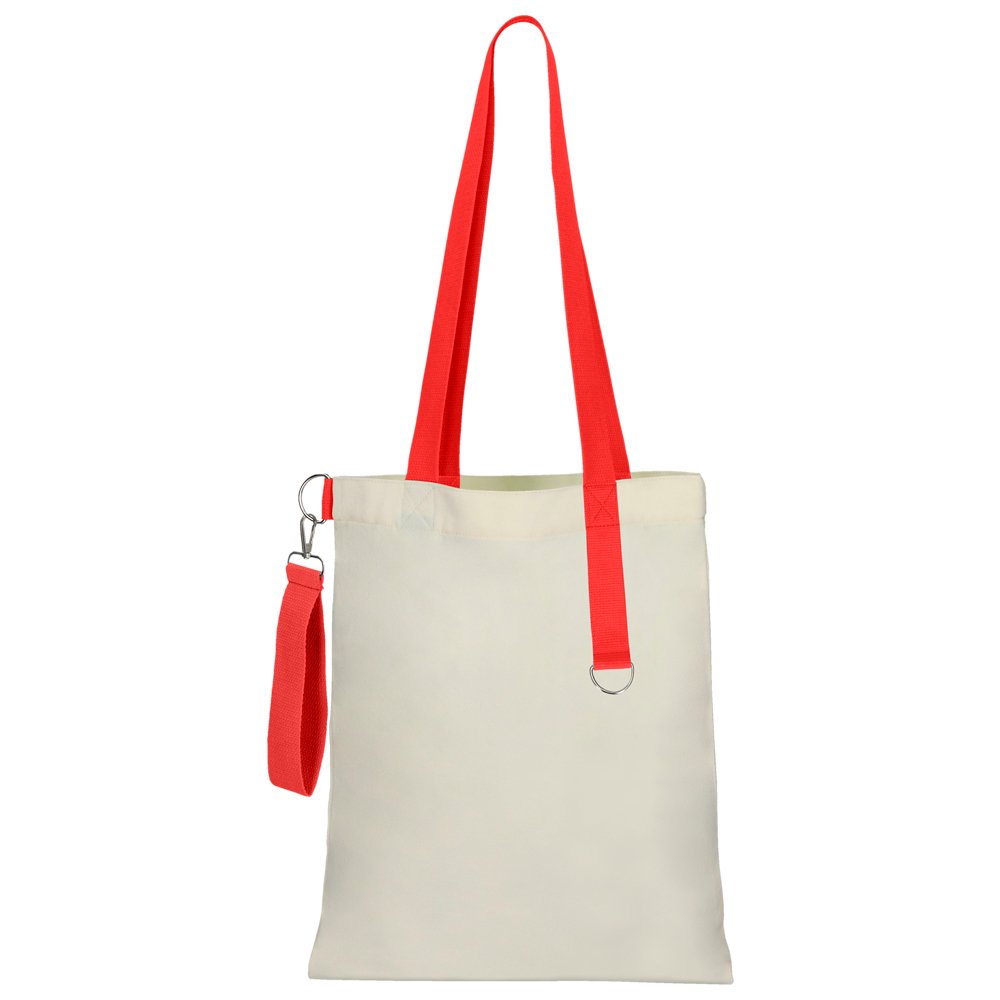 Сумка для покупок White GLOW 325 г/м? с ремувкой, красная
