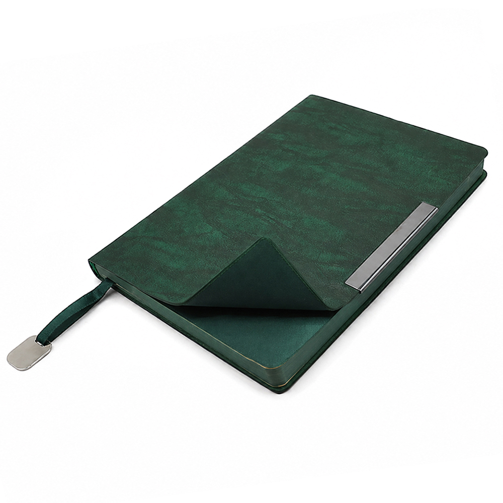 Ежедневник A5 недатированный La Fodera в мягком переплёте, тёмно-зелёный