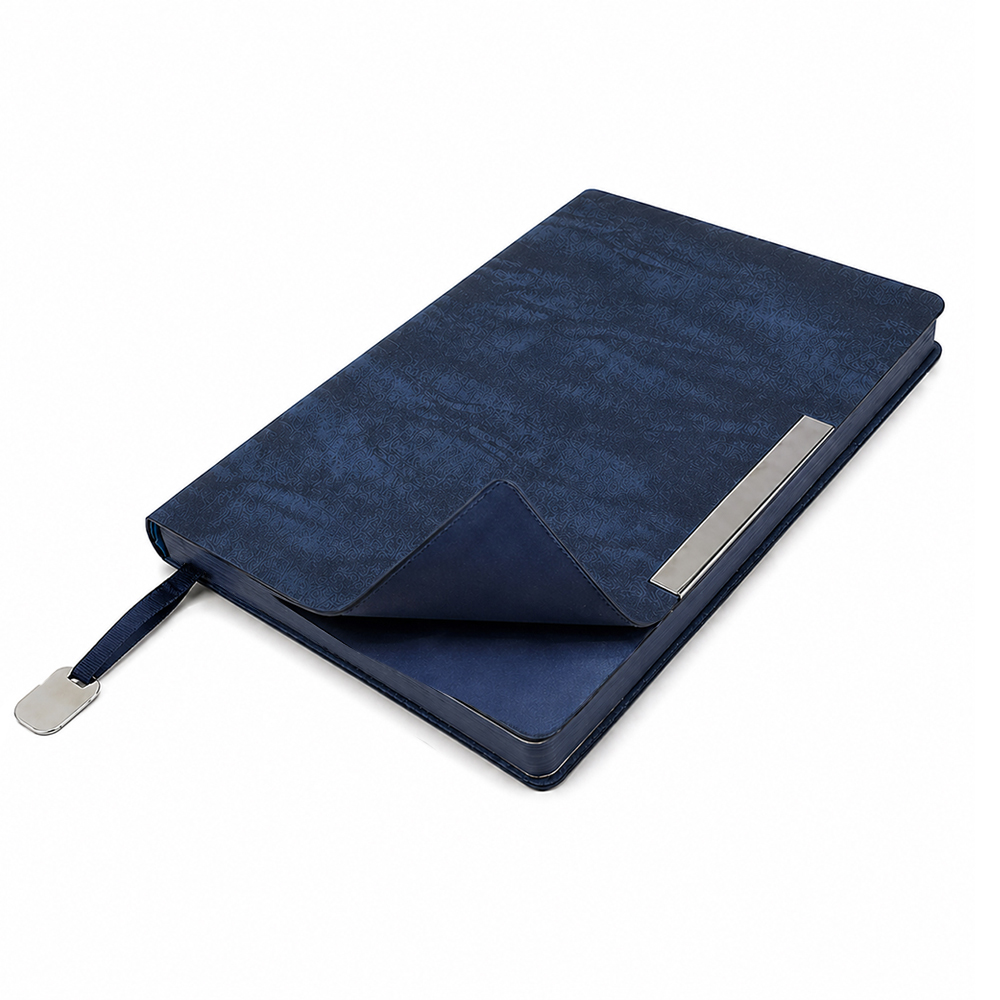 Ежедневник A5 недатированный La Fodera в мягком переплёте, тёмно-синий