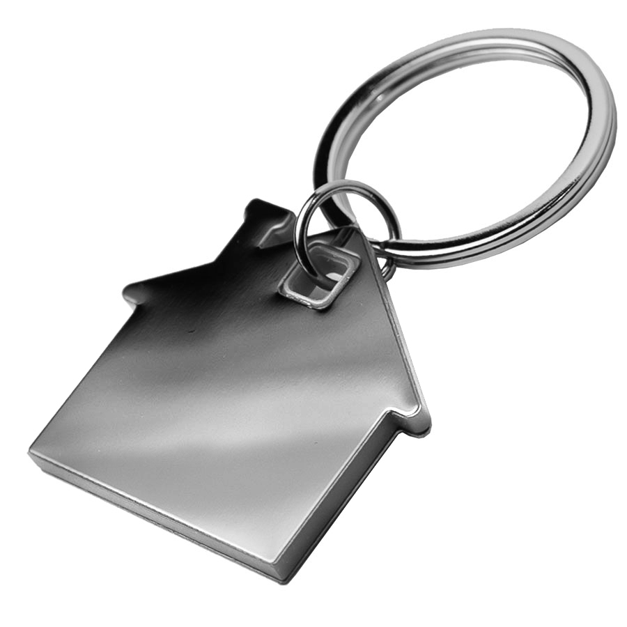 Брелок TONER HAUS; 4,1 x 3,7 x 0,5 см; серый, металл/пластик