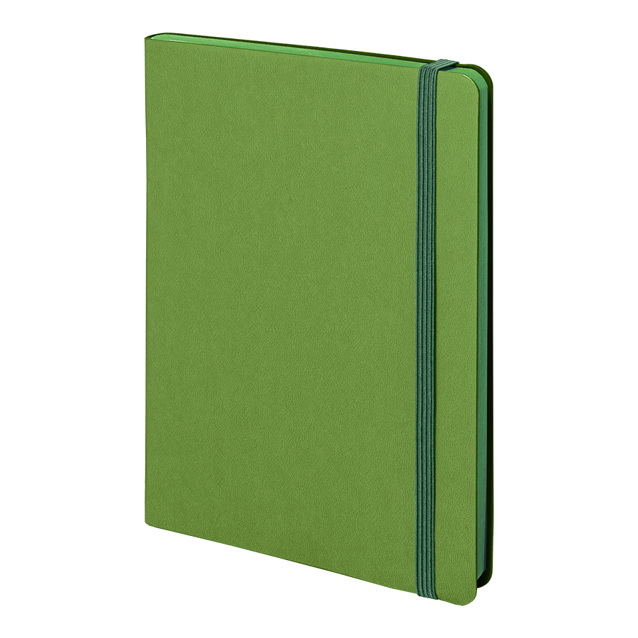 Ежедневник недатированный Shady, А5,  лаймовый, кремовый блок в линейку, зеленый обрез