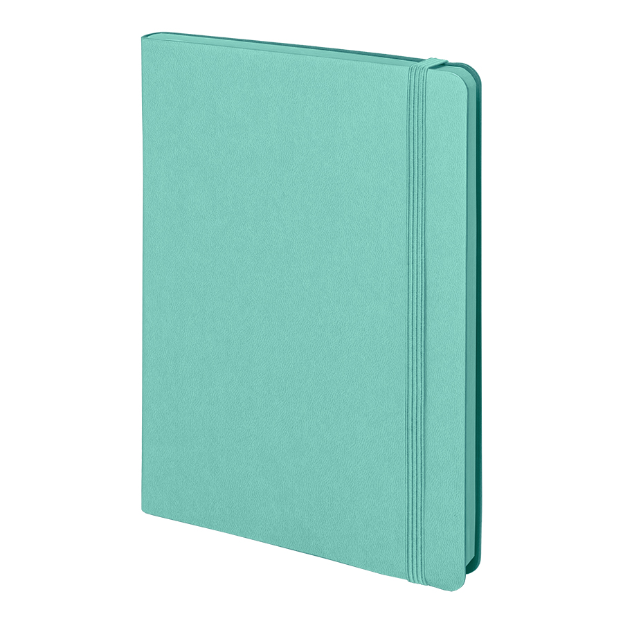 Ежедневник недатированный Shady, А5,  мятный, кремовый блок в линейку, зеленый обрез