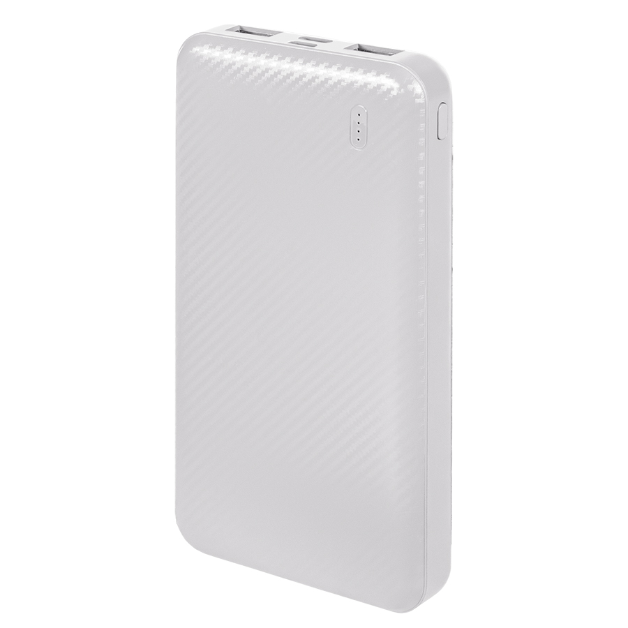 Универсальный аккумулятор Rib 10 (10000 мАч), белый, 13,5х6.8х1,5 см