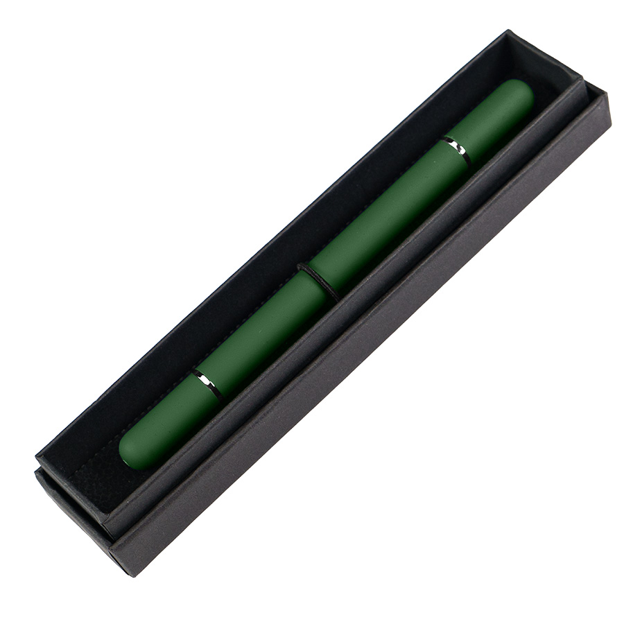 Ручка шариковая + карандаш вечный 2 в 1 soft, зеленый, металл, софт-покрытие, в футляре