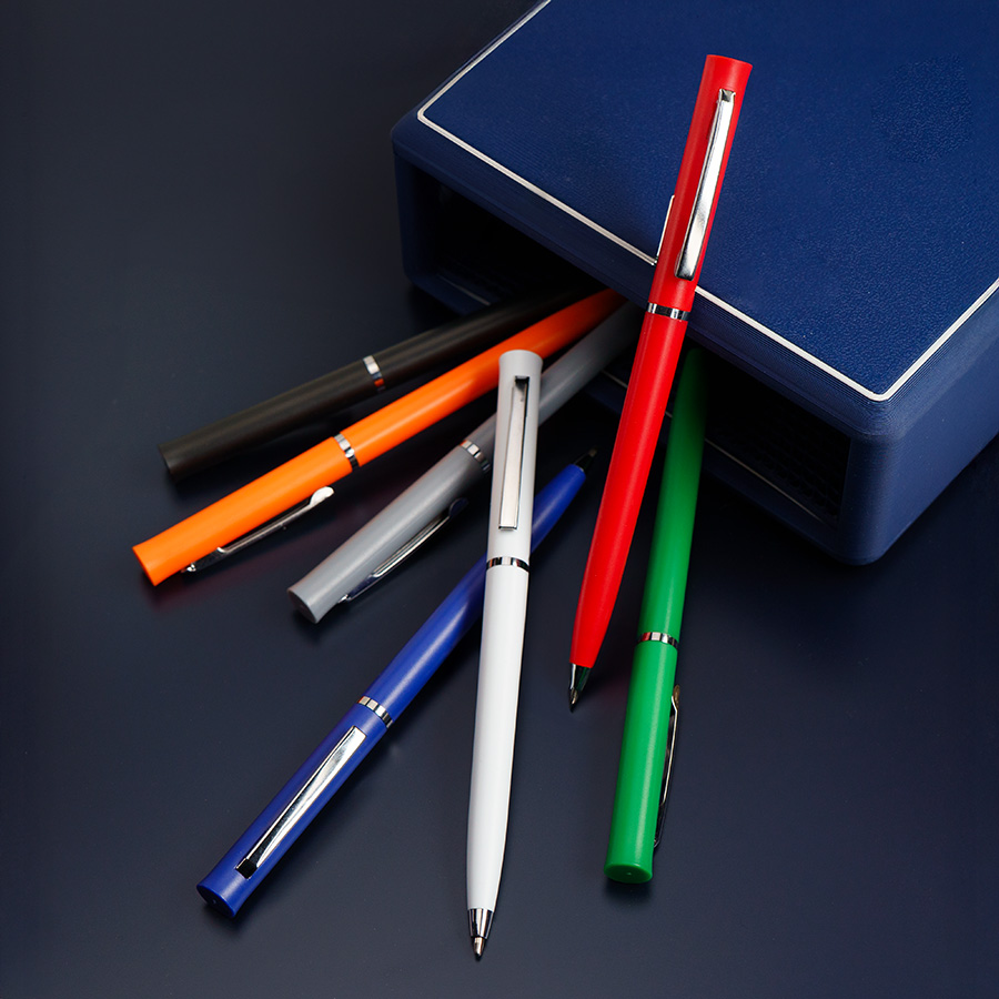 Ручка шариковая  N10, красный, пластик, металл