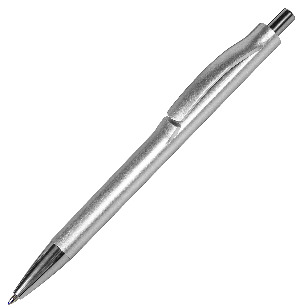 Ручка шариковая IGLA COLOR, пластиковая, серебристая