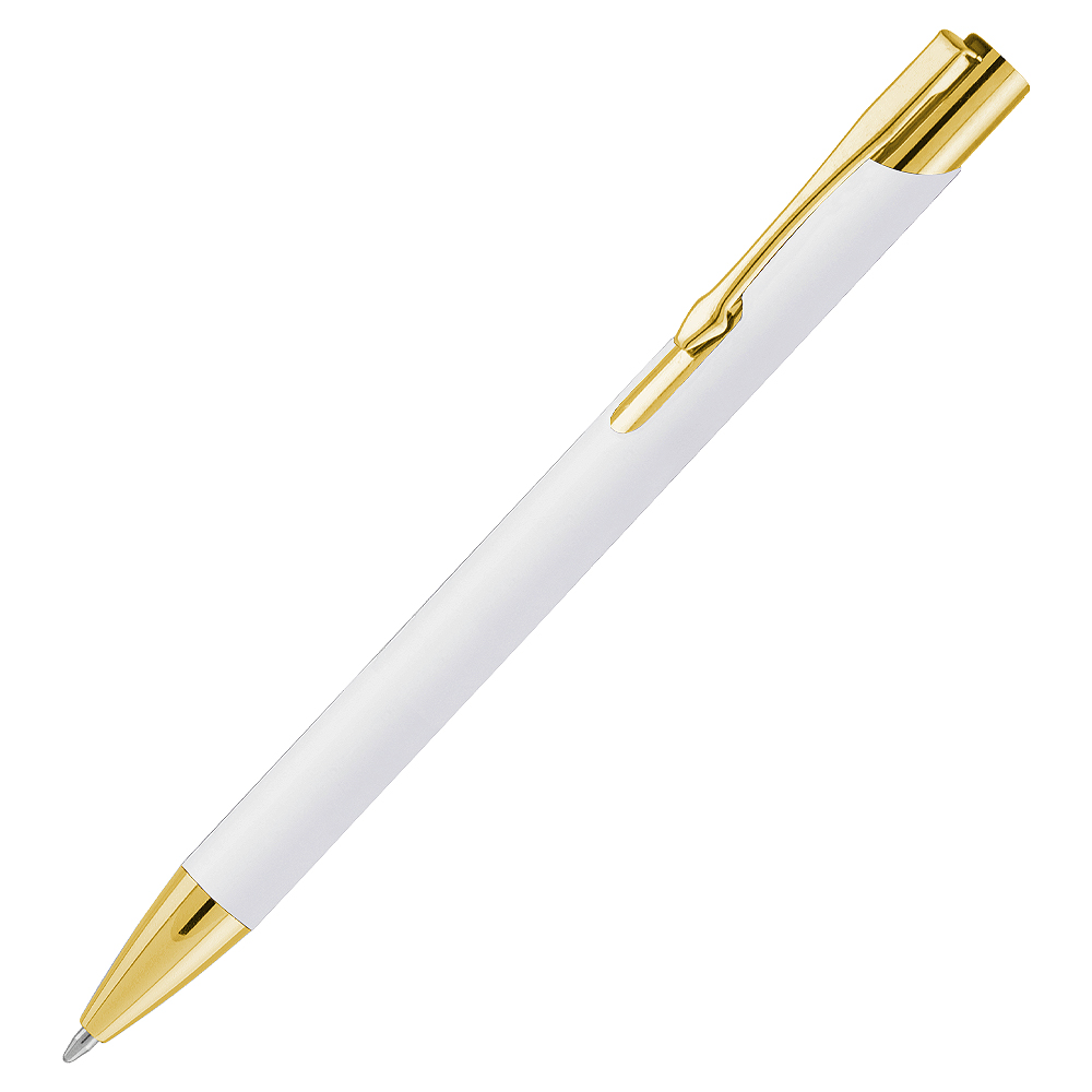 Ручка шариковая, Legend Soft Touch Mirror Gold Requis,  белая/золотистая