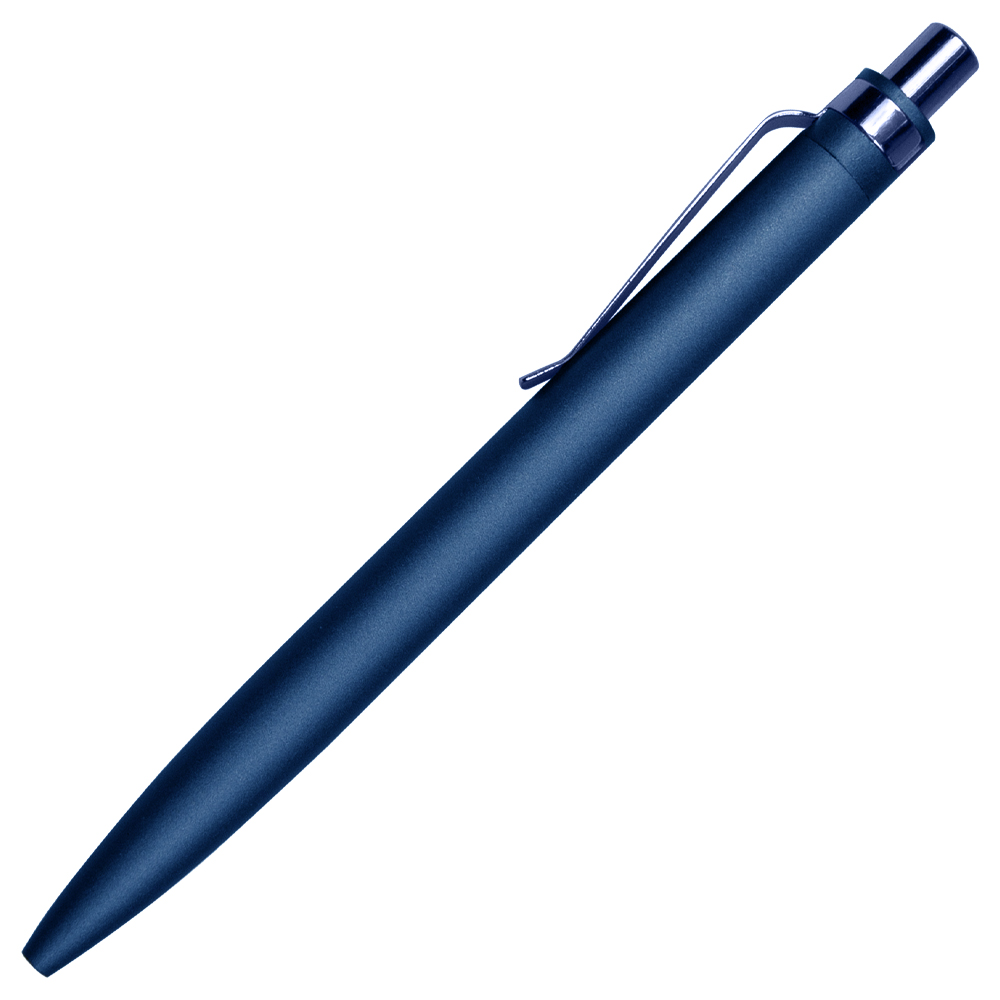 Ручка шариковая Shine Ray Soft touch алюминиевая, темно-синяя