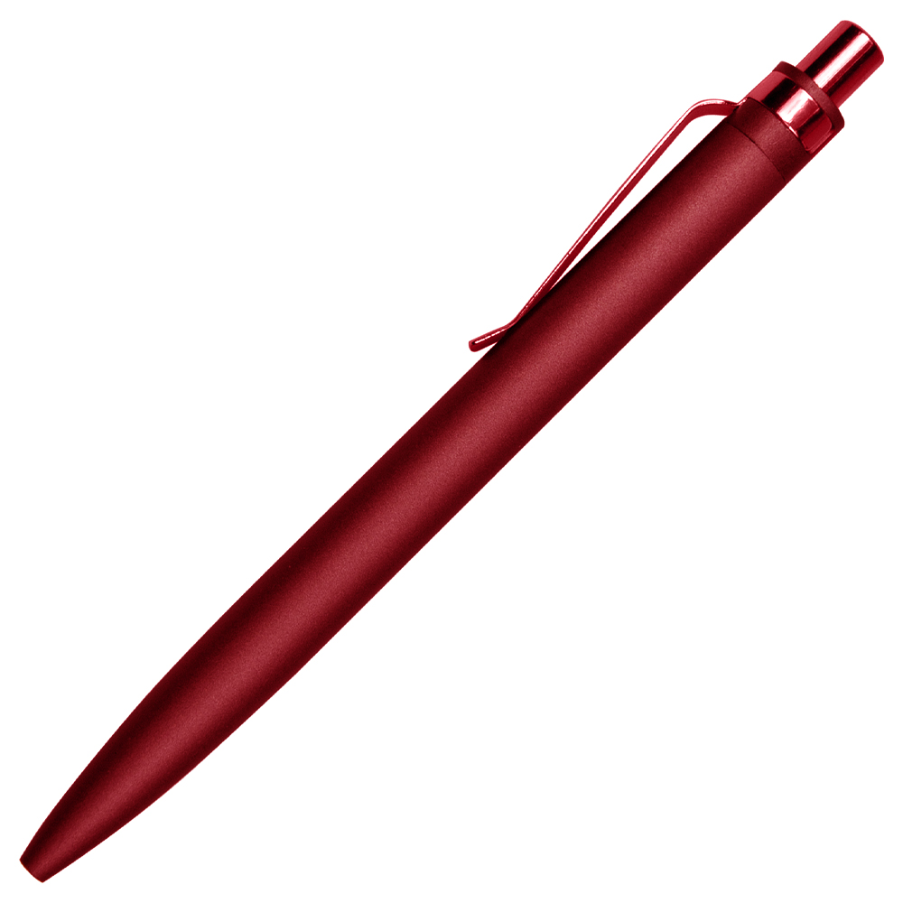 Ручка шариковая Shine Ray Soft touch алюминиевая, бордовая