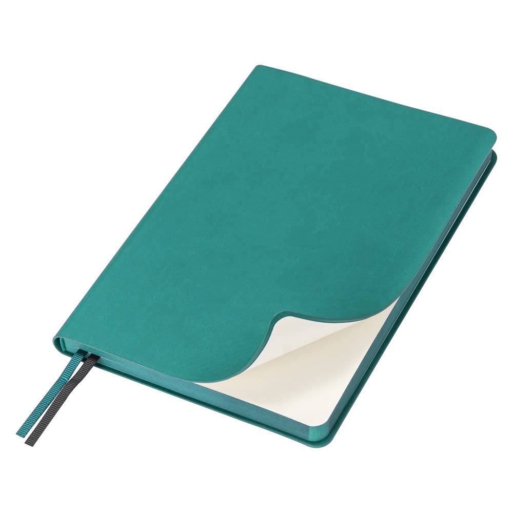 Ежедневник Flexy Soft Touch Latte А5, бирюзовый, недатированный, в гибкой обложке