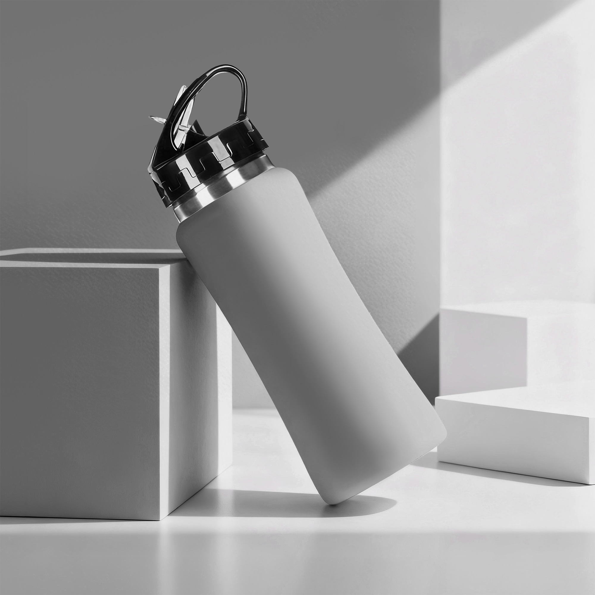 Бутылка для воды Bottle C1, сталь, soft touch, 600 мл, серый