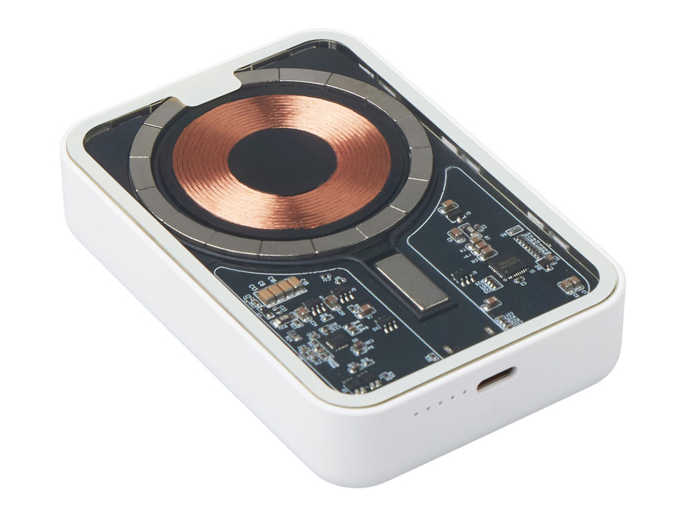 Беспроводной магнитный внешний аккумулятор с QCPD MagnifIQ, 10000 мАч, 15 Вт, белый