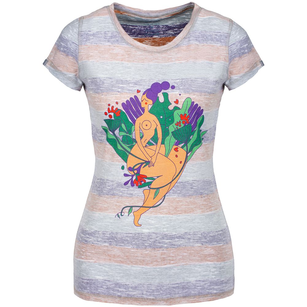 Футболка женская «Амазонка» двусторонняя, оранжевый/фиолетовый, размер M