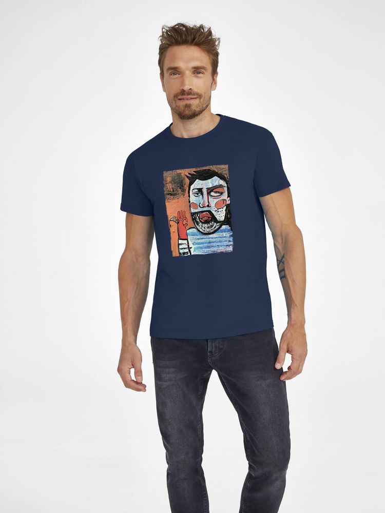 Футболка «У матросов нет вопросов», кобальт (темно-синяя), размер XXL