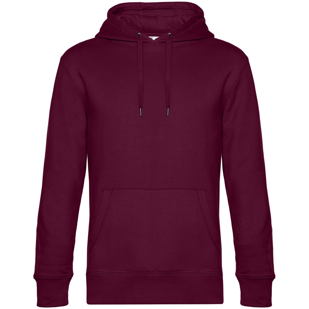 Толстовка с капюшоном унисекс King, бордовая, размер XS