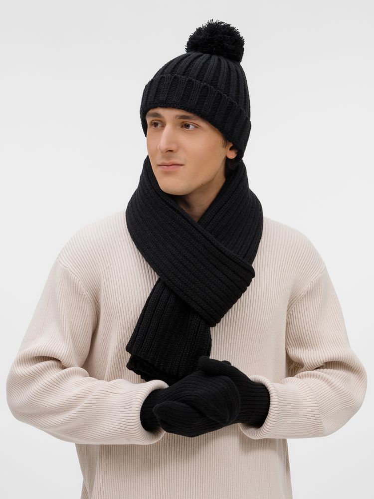 Варежки HappyGo, черные, размер S/M