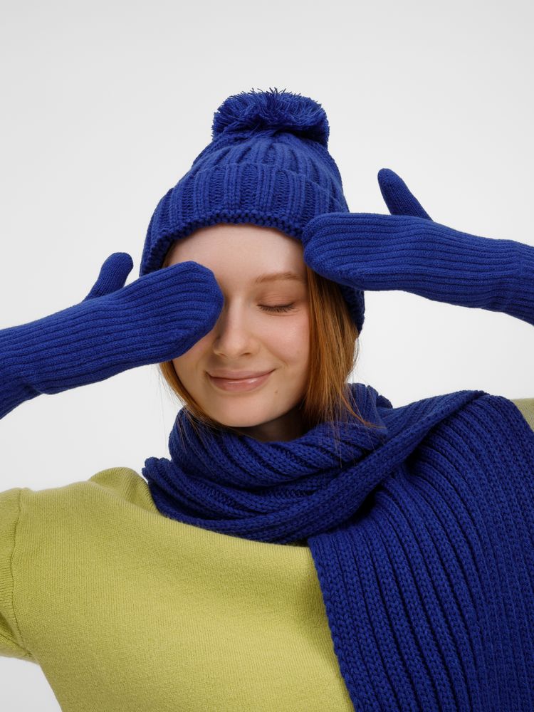 Варежки HappyGo, синие, размер L/XL