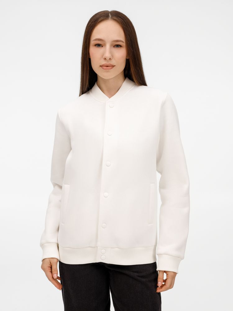 Бомбер унисекс AtmosWear, молочно-белый, размер L