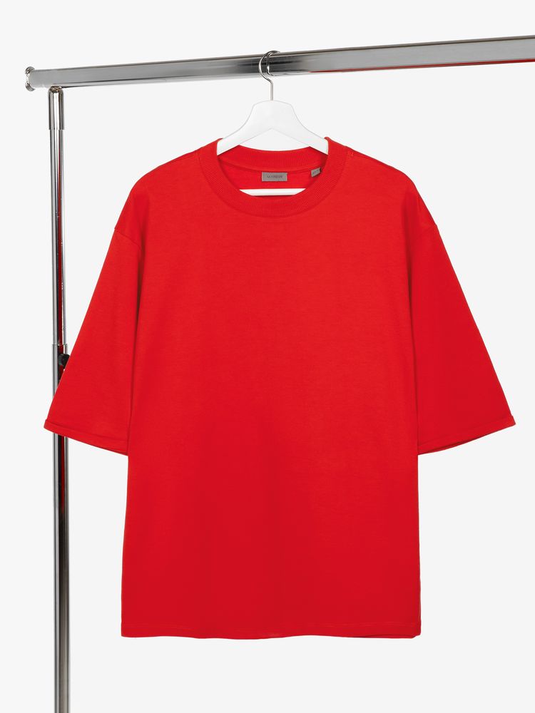 Футболка оверсайз унисекс Kosmos 2.0, красная (алая), размер M/L