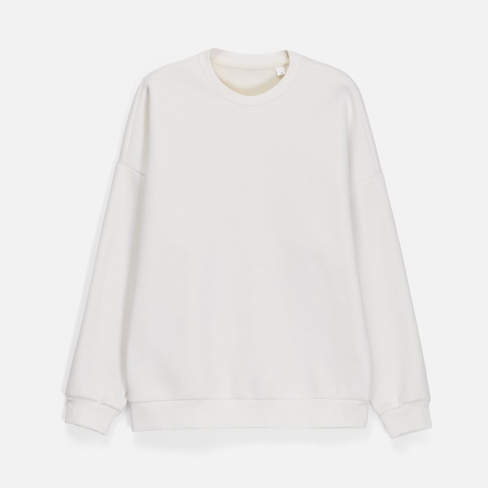 Свитшот унисекс оверсайз Drommi, молочно-белый, размер L