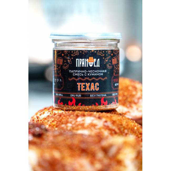 ТЕХАС RUB BBQ, ПАПРИЧНО-ЧЕСНОЧНАЯ СМЕСЬ С КУМИНОМ 120 г